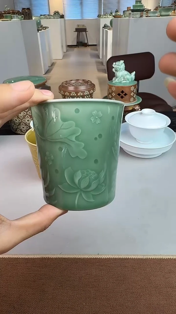 青瓷手工茶器包邮