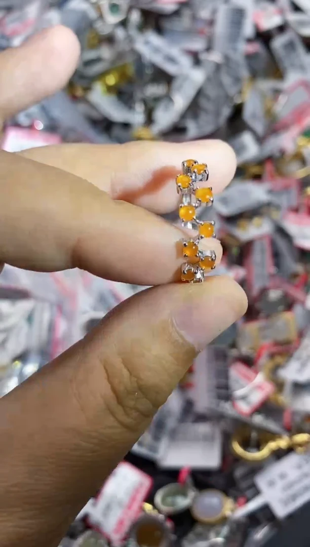 翡翠戒指银S925镶嵌2222---7