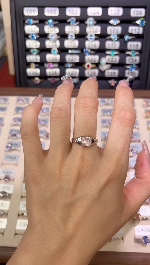 绿柱石（摩根石）戒指银S925镶嵌0000