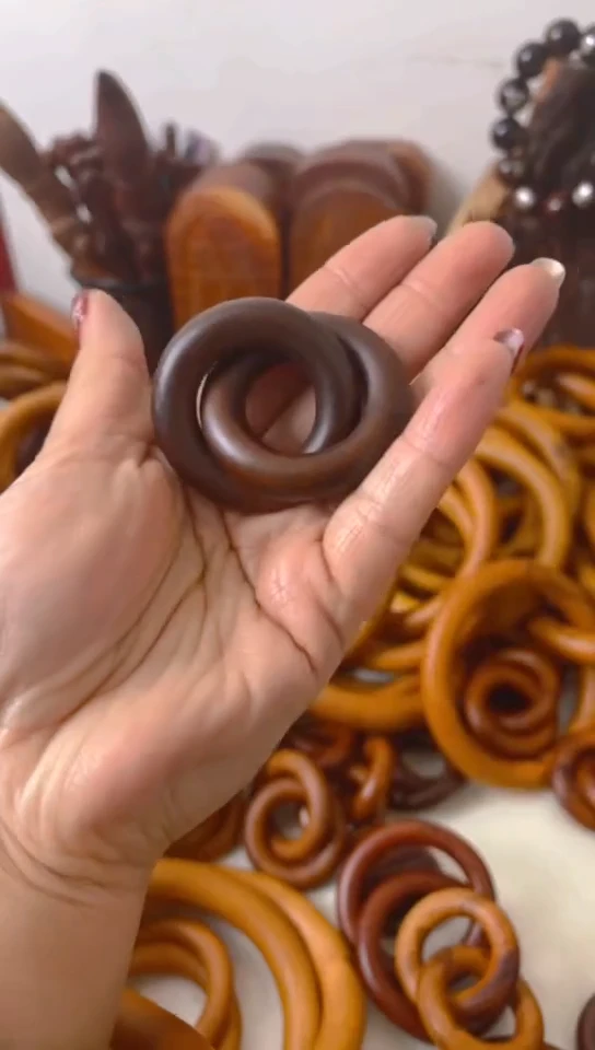 【闪购商品】枣木木雕乾坤圈25圈口物一拍