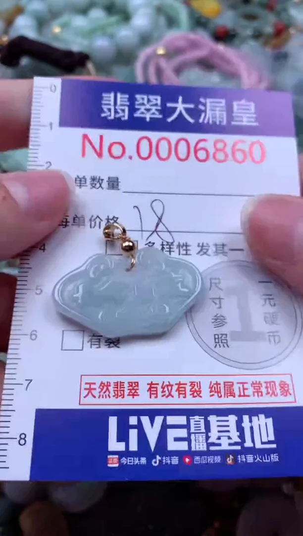 翡翠未镶嵌颈饰6860