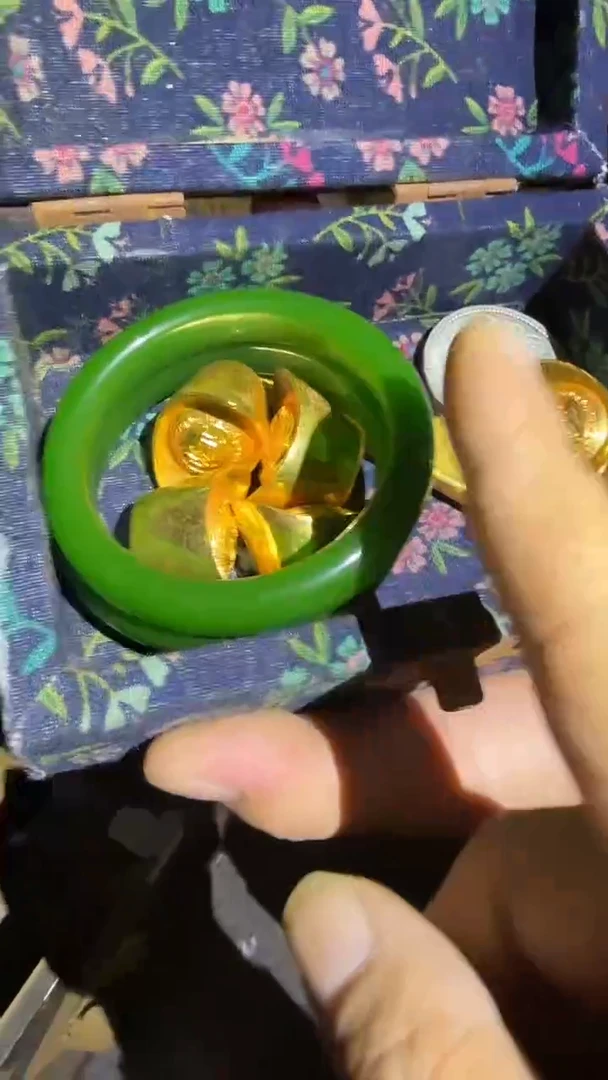 木闪电购链接精品摆件蓝花2