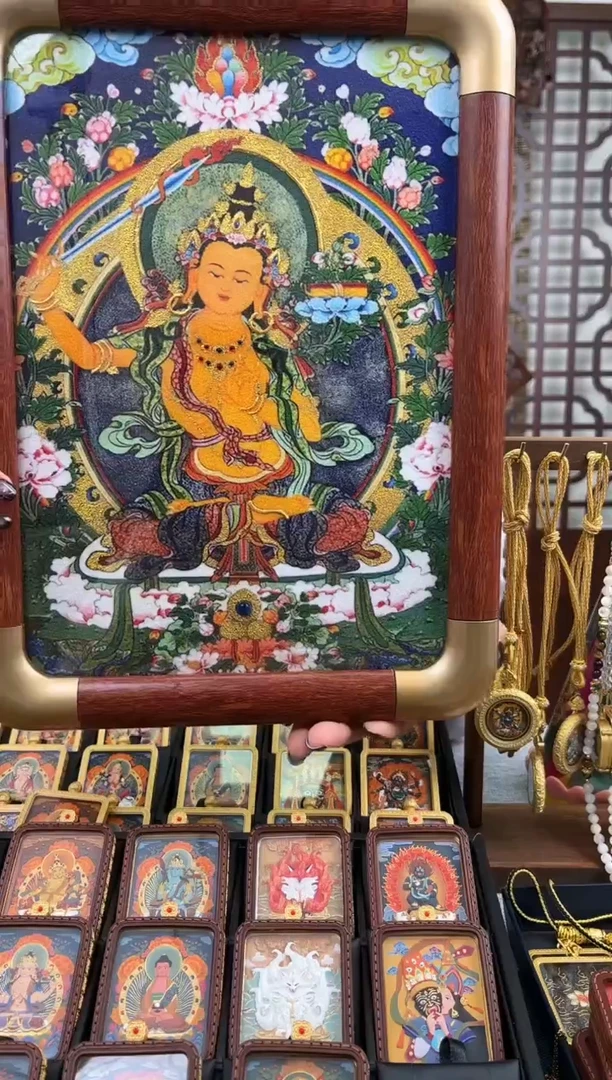【闪购商品】吊坠宝石画摆台-文殊菩萨