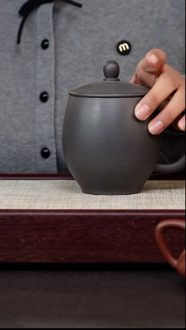茶杯紫砂天青龙蛋杯