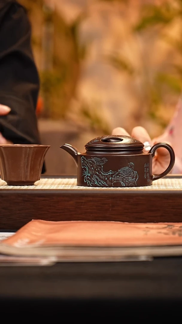 茶壶紫砂XZ牛盖德钟 紫泥180cc-杯