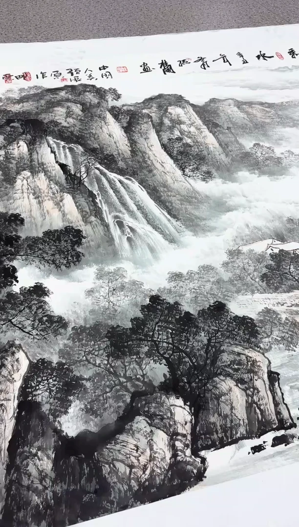 国画孙桂国老师国画作品带合影证书25-198