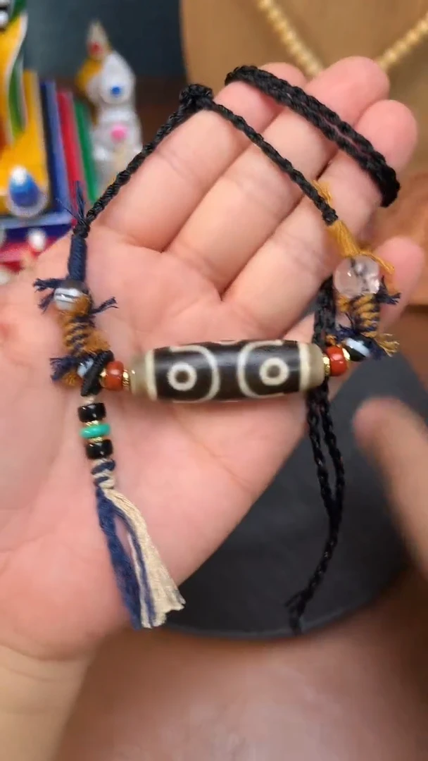 未镶嵌单珠玛瑙/玉髓十字杵六项链