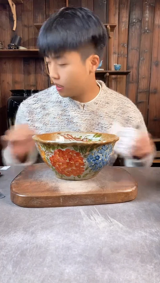 碗809，手工手绘，超值陶瓷
