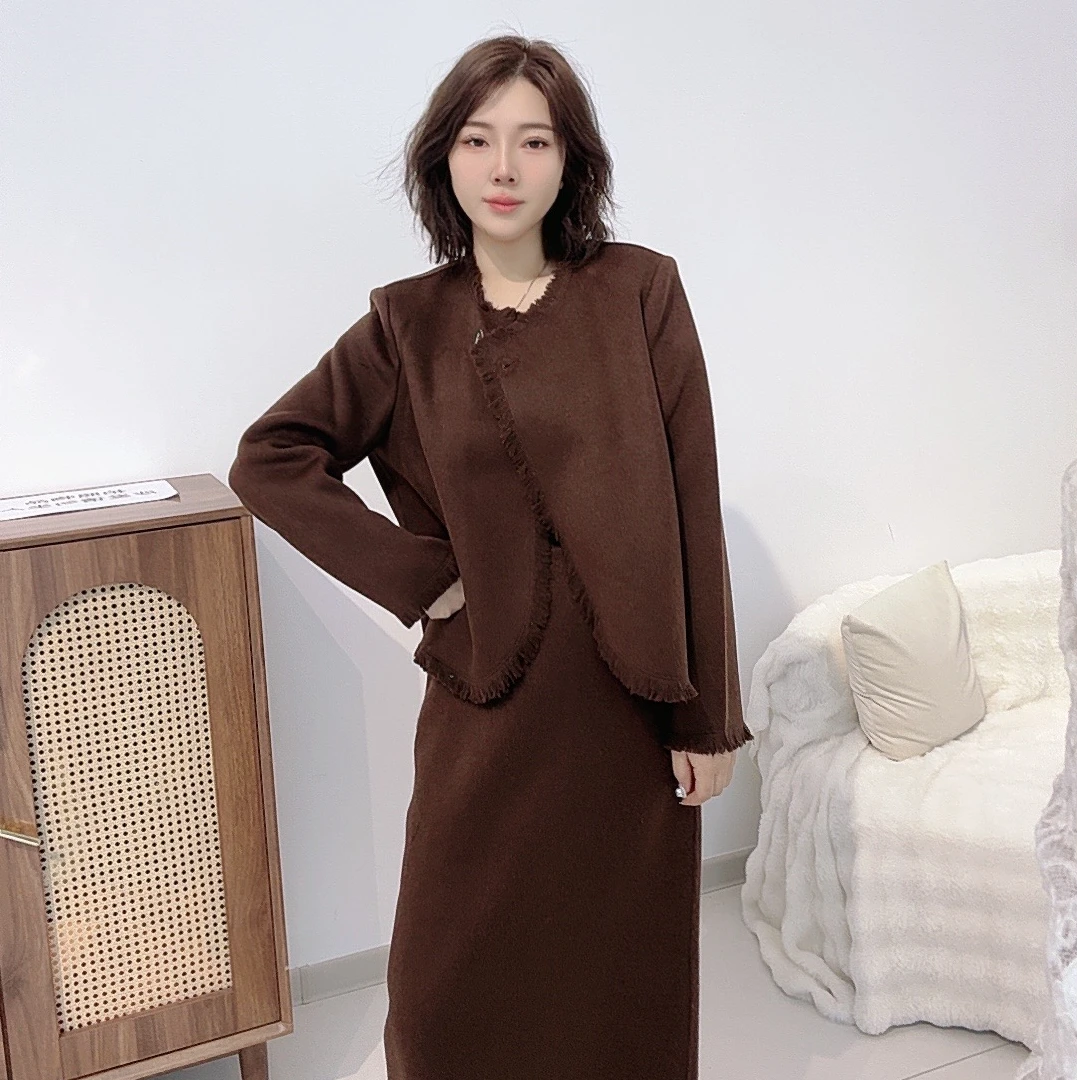 女士小香风拉毛工艺 10031