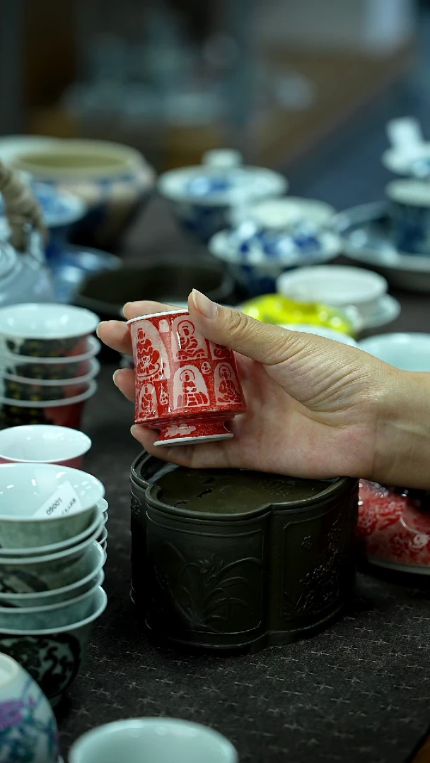 开仓千款景德镇手绘茶具放漏
