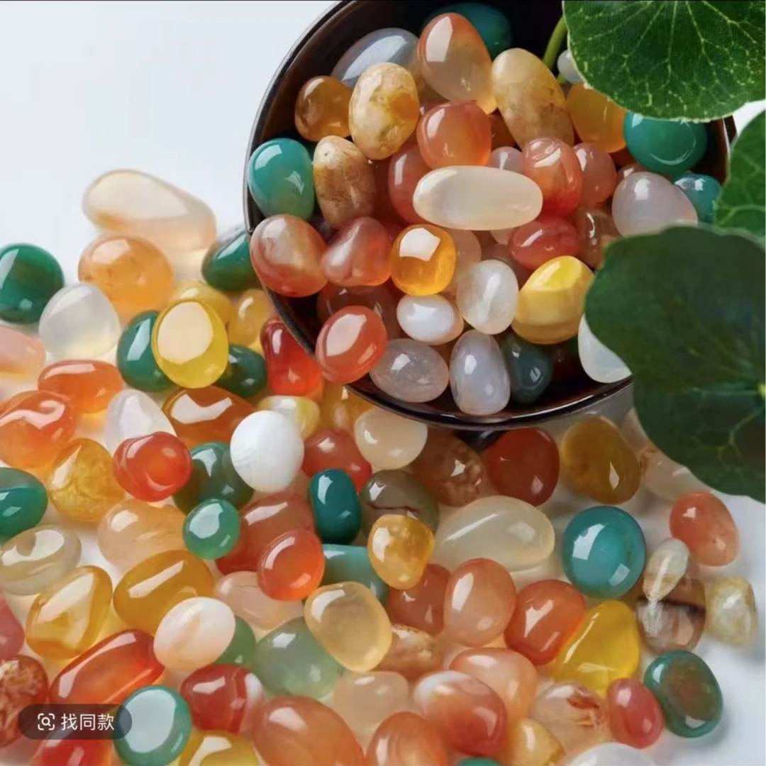 新疆戈壁石盆景石原石石子五彩小石头