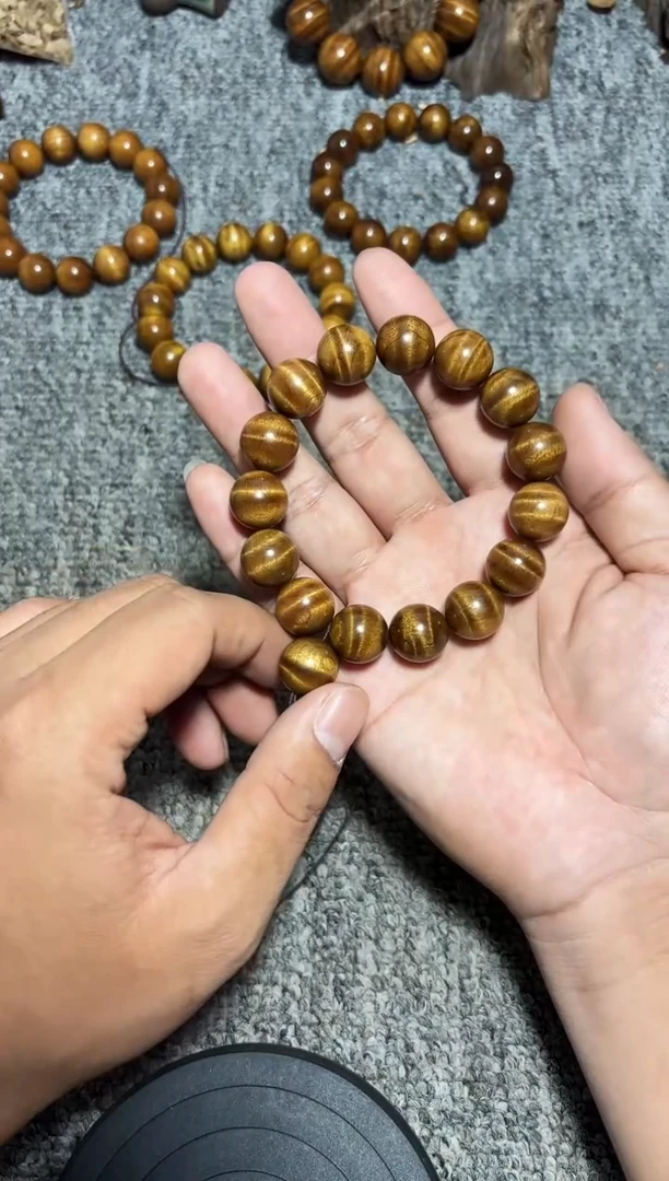金丝楠手串/手链枯木老料1.5水波纹368