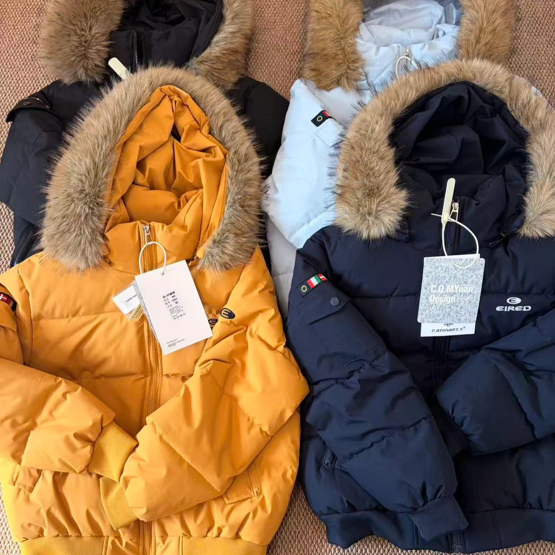 加厚女保暖连帽棉衣棉服大毛领带帽冬装短款
