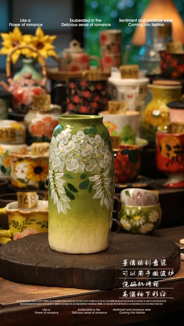 陶瓷景德镇高温釉下彩手工手绘款式