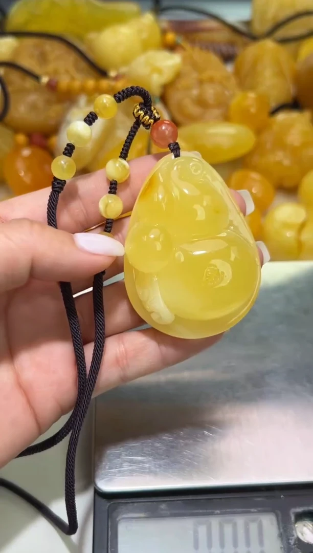 裸石琥珀未镶嵌琥珀蜜蜡吊坠