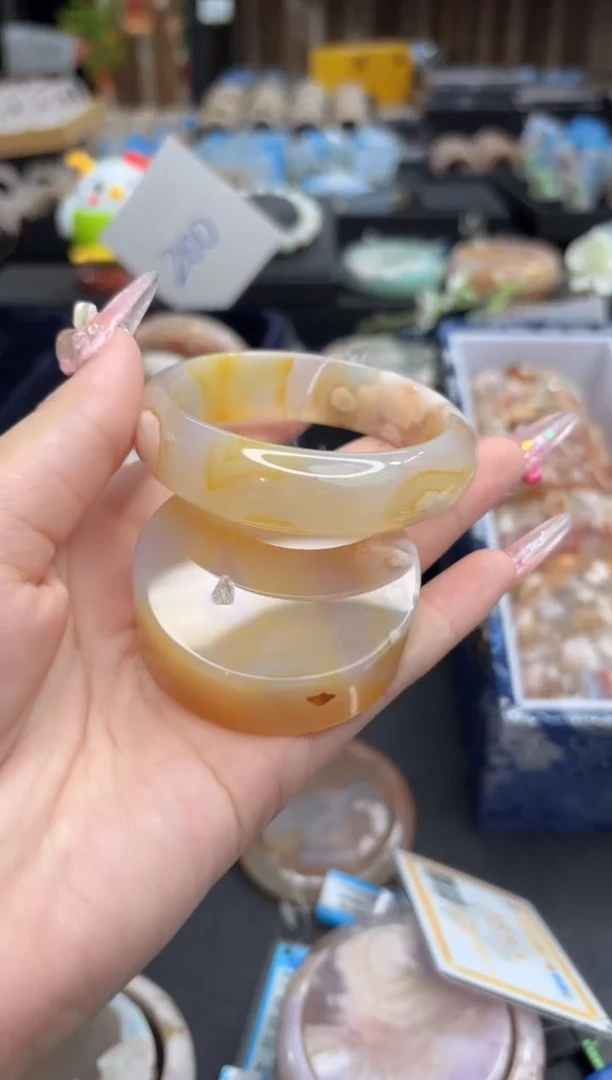 未镶嵌手镯石英质玉11(53圈赠送镯心)