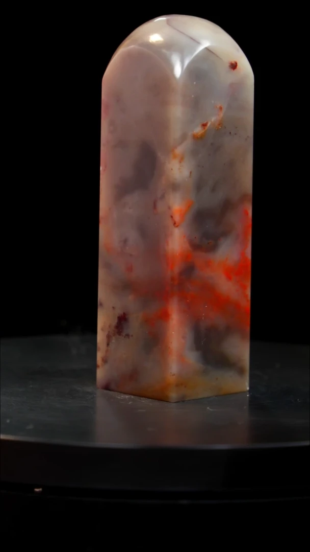 昌化石牛角红花印章印章印章