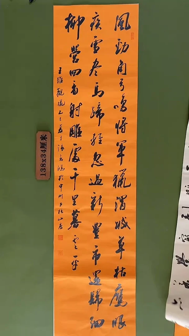 书法书法 张若鸿 尺寸138cm*34cm