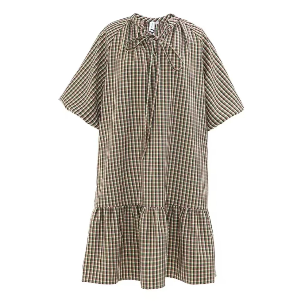 *【大喜】夏季小众凉感格子连衣裙（24L0681）
