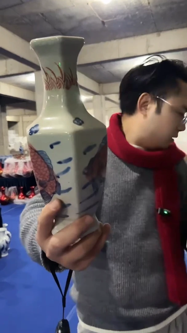 摆件瓷1个天赐瓶