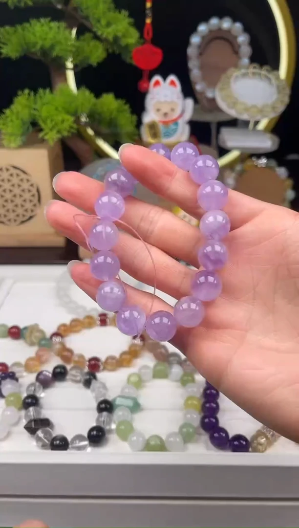 未镶嵌手串水晶薰衣草紫水13+