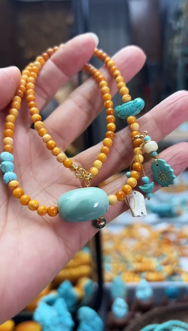 【闪购商品】琥珀颈饰未镶嵌项链