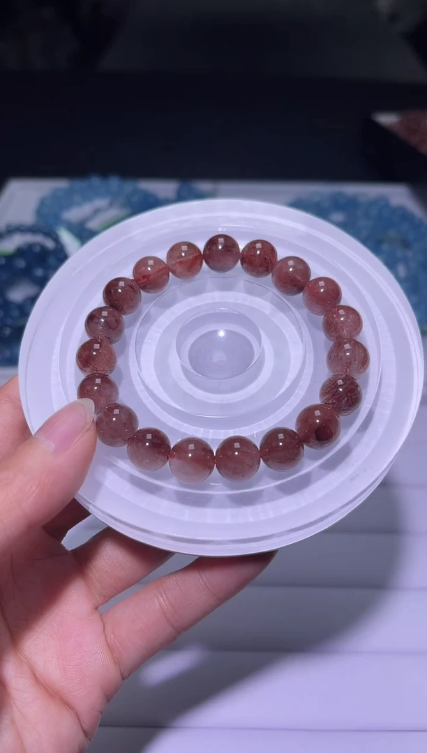 未镶嵌手链水晶J090-10mm落日玫瑰兔毛单圈-多样性发其一