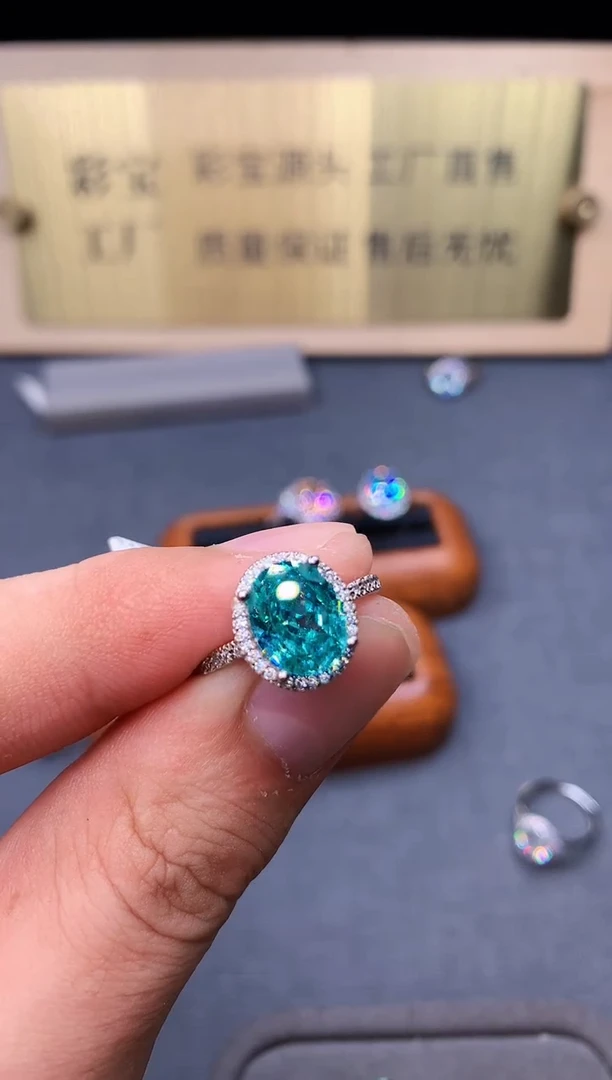 银S925镶嵌戒指碧玺2222
