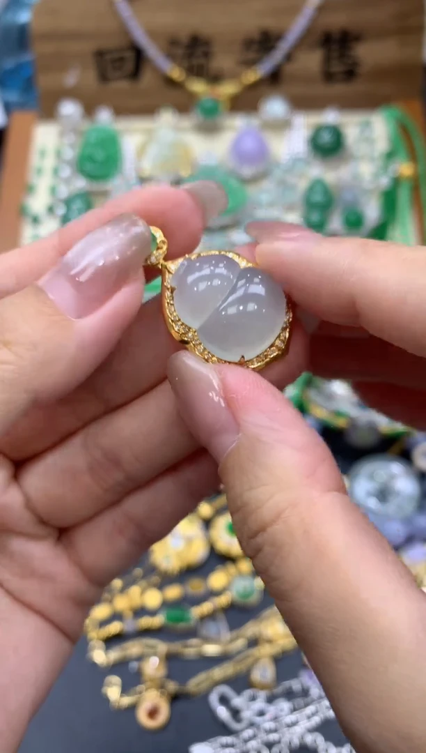 【闪购商品】翡翠颈饰18K金镶嵌457-中国好珍宝