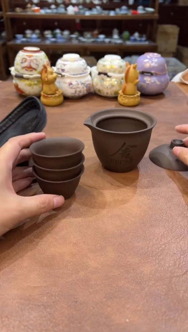 真的很便宜会开片的旅行茶具