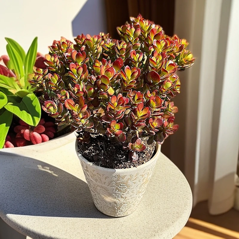 幺妹四年老桩姬红花月摇钱树30以上冠幅室内室外新手必备多肉植物