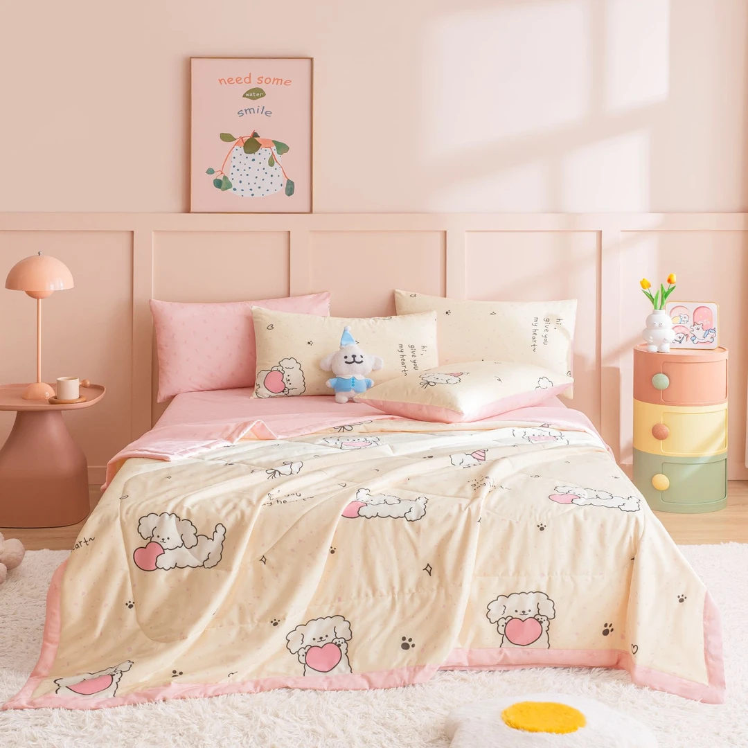 2025全棉印花夏凉被全棉薄款被子可机洗夏季单人学生空调被