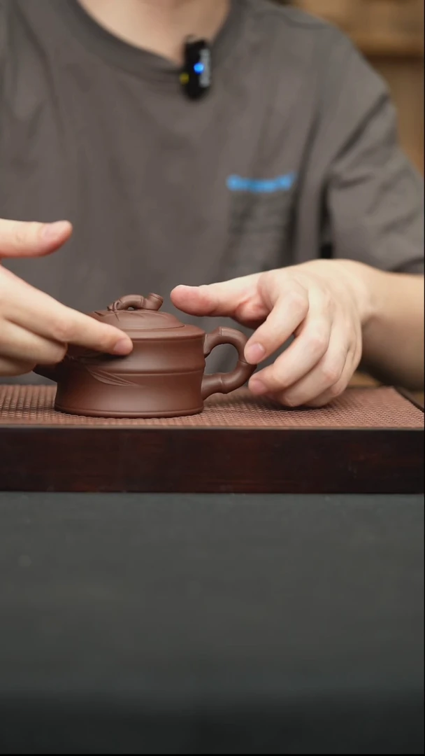 茶壶紫砂56底槽清一品竹段