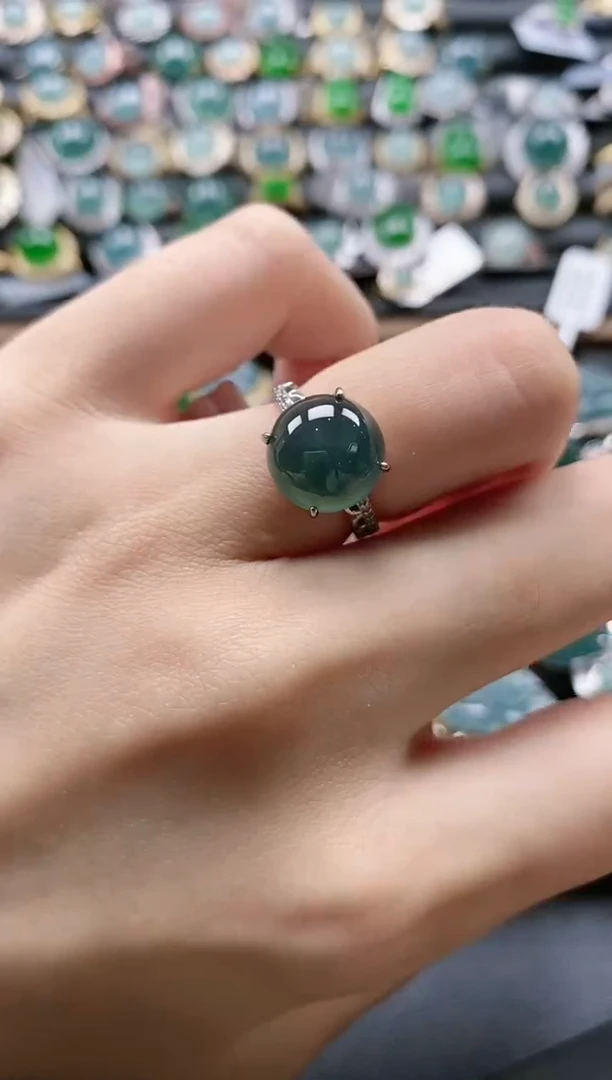 【闪购商品】翡翠戒指银S925镶嵌51151
