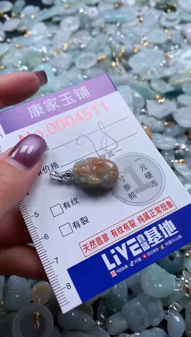 翡翠未镶嵌吊坠(不含链)4511