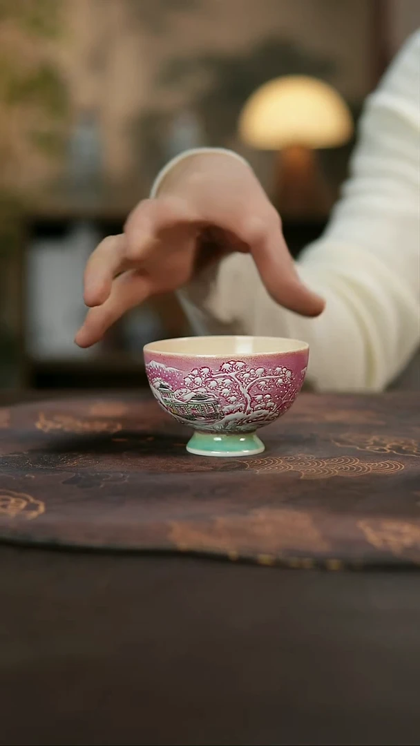 景德镇陶瓷杯碗柴烧多人