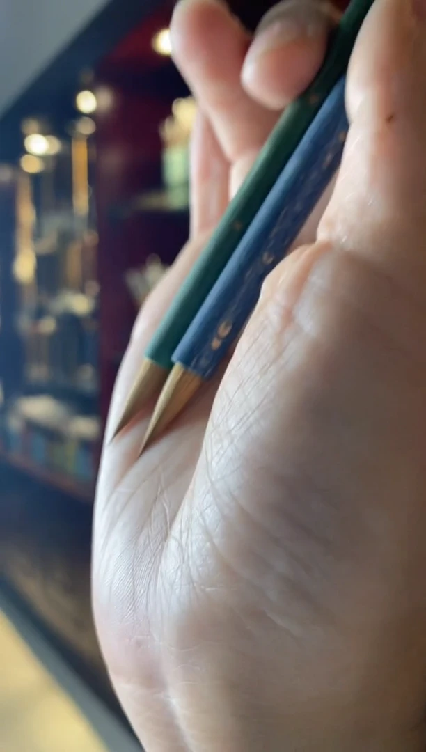 特惠 蓝色杆狼毫+绿色杆狼毫毛笔（清水试写）