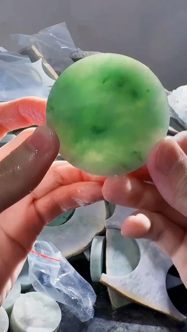 裸石翡翠缅甸翡翠A货文374