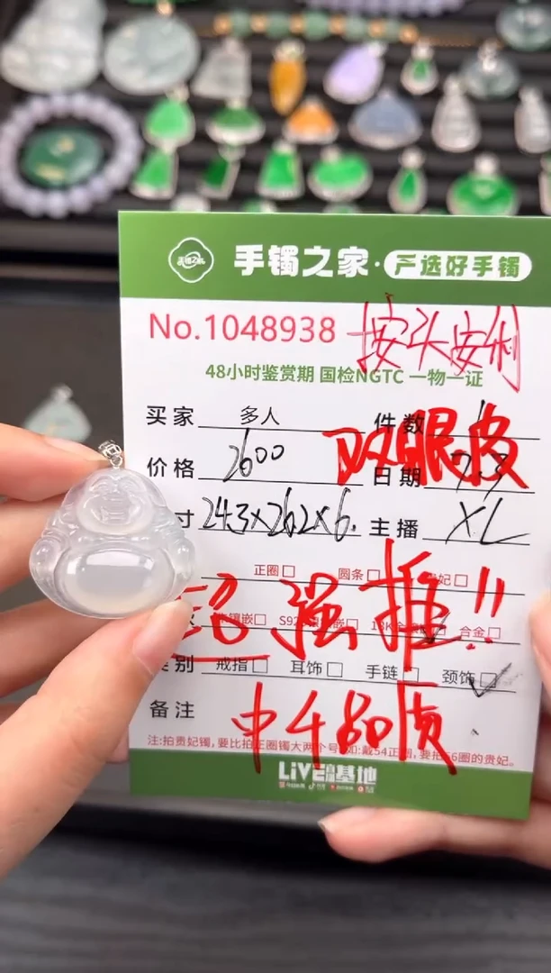翡翠18K金镶嵌颈饰多人