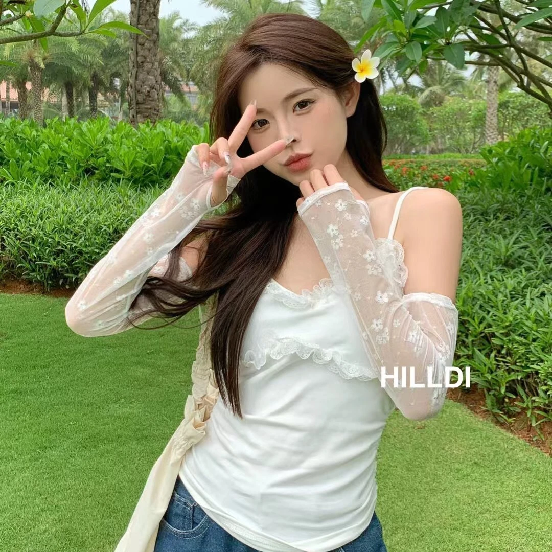 2025新款蕾丝防晒护袖女春夏季防紫外线甜美芭蕾风护袖手臂袖套