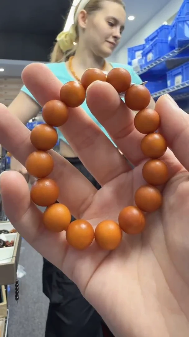 未镶嵌琥珀手链125秒拍号假一罚十