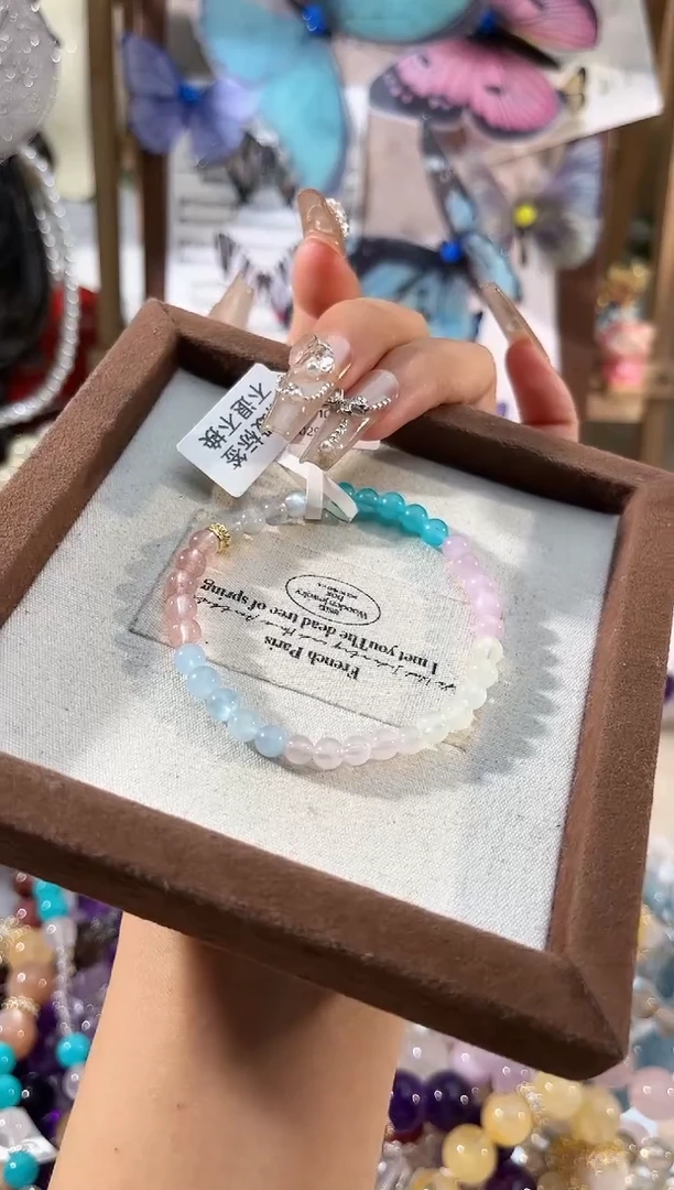 【闪购商品】水晶手链未镶嵌多样性发货颜色微差发其一