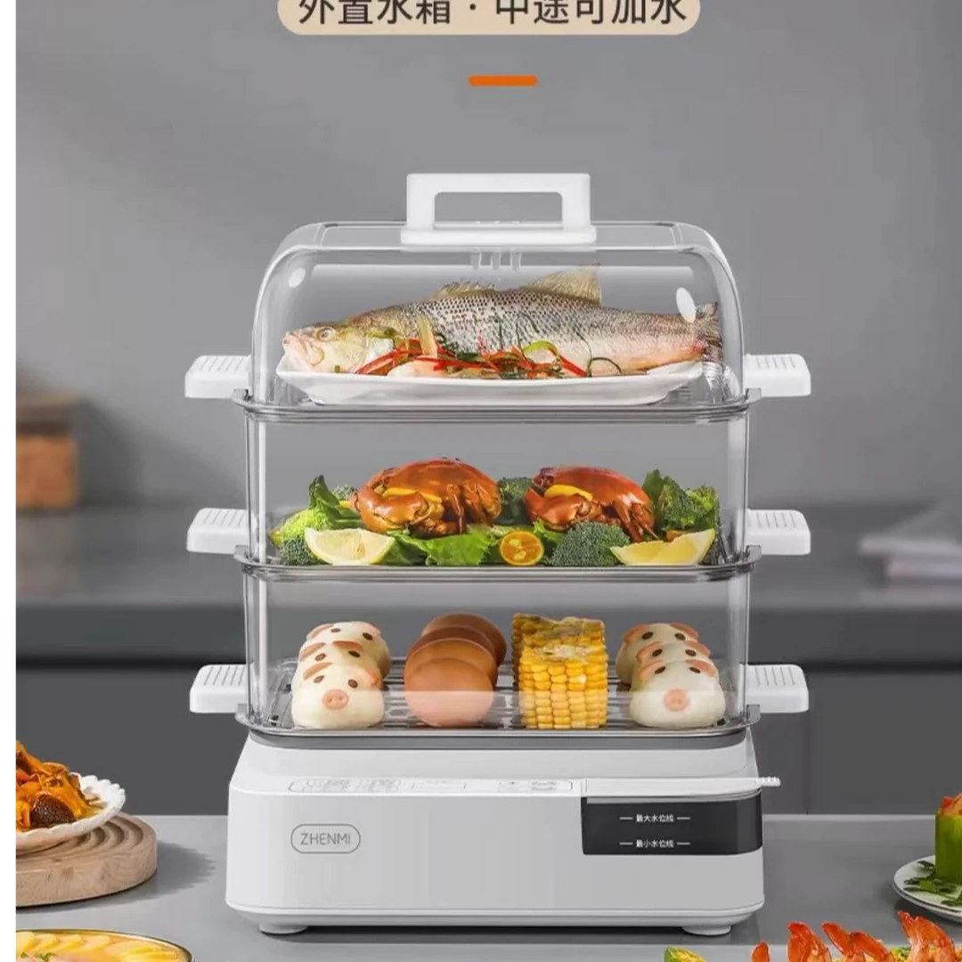 ZM-多功能电蒸锅蒸汽锅三层不锈钢18L