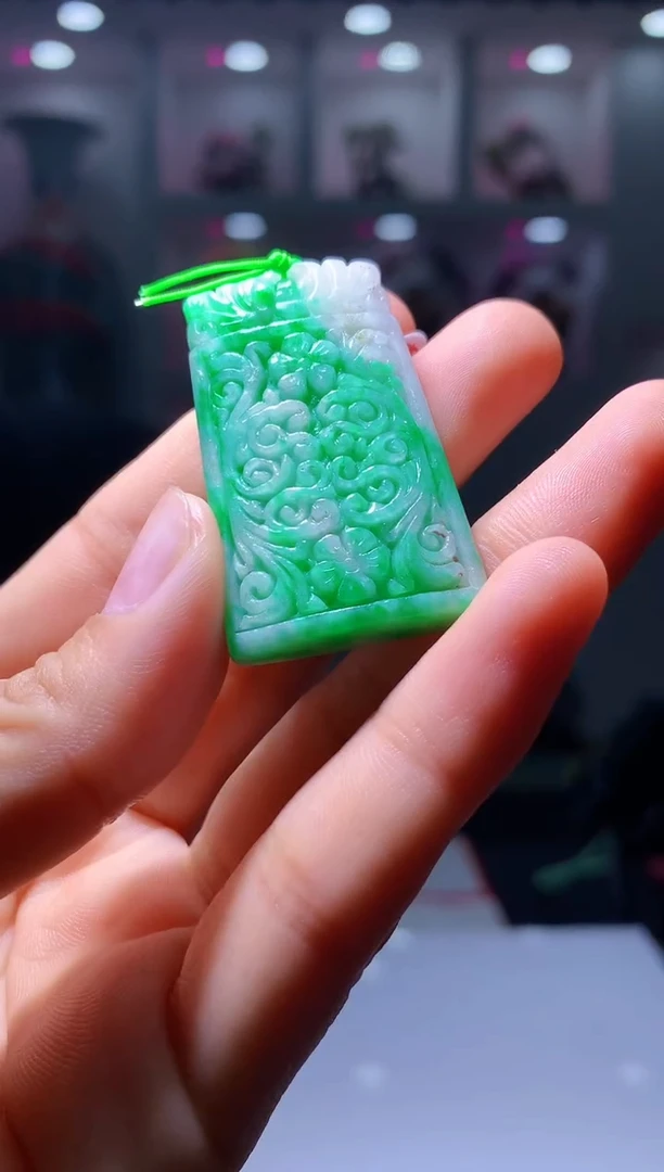 定制翡翠未镶嵌1052hm-毛货挂件(赠珠链）39