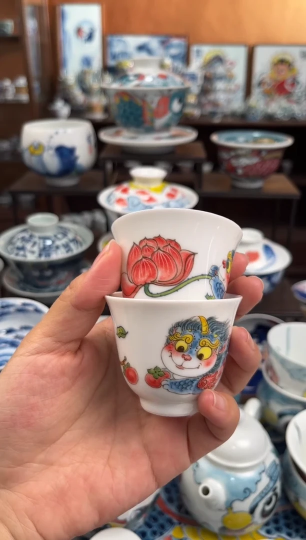 昨明貔貅铃铛杯2个