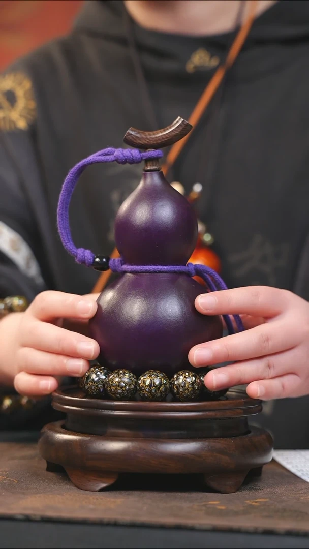 【闪购商品】YU123大漆酒葫芦不包手串及旋转底座