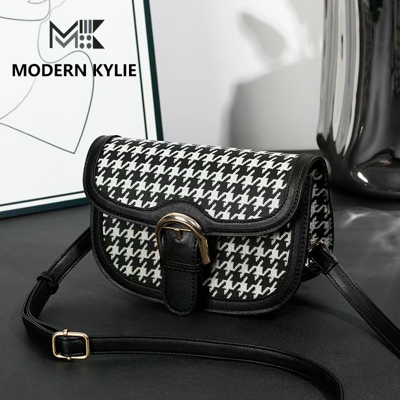 新款百搭单肩马鞍包女士包包G007