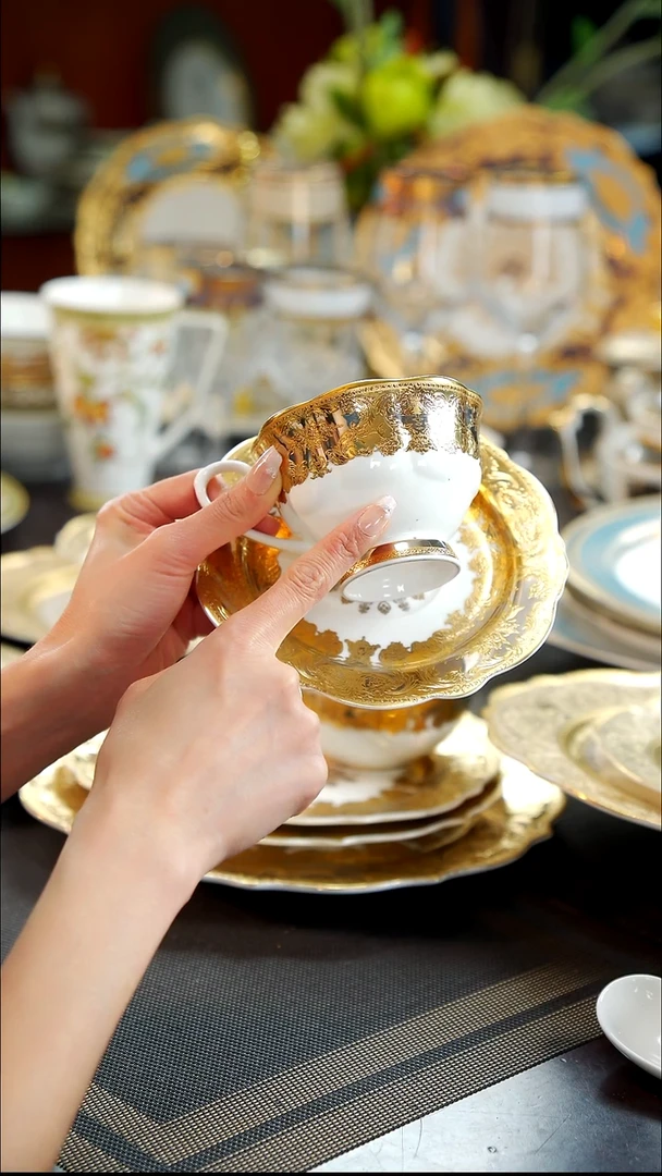 瓷片咖啡杯碟1套