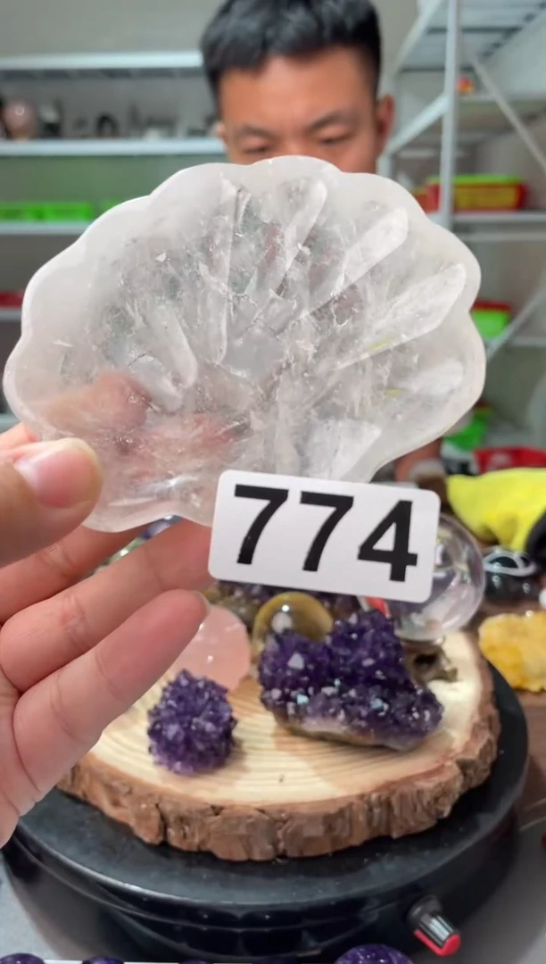 未镶嵌水晶大型摆件（非配饰）白水晶盘子774