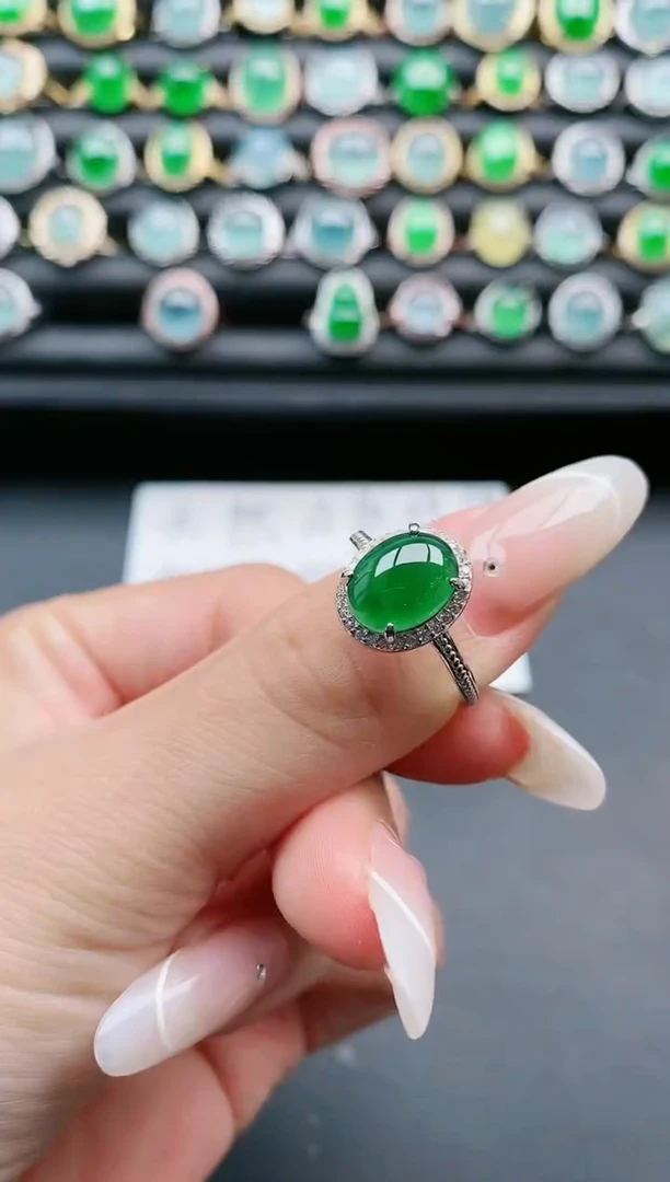 【闪购商品】翡翠戒指银S925镶嵌1111111